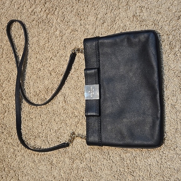 Kate‎ Spade Black Leather Crossbody - Picture 1 of 8